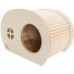 PetBuddy domeček s rampou přírodní 42 x 15 x 14 cm borové dřevo – Hledejceny.cz