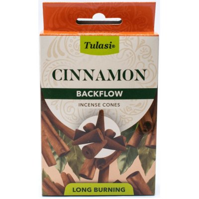 Tulasi Cinnamon backflow indické vonné františky 10 ks – Hledejceny.cz