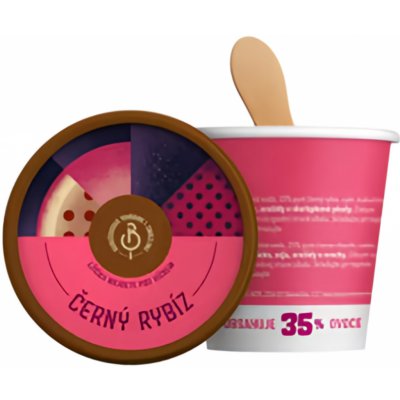 Benešovská továrna na zmrzlinu Sorbet Černý rybíz, kelímek 105ml – Zboží Dáma