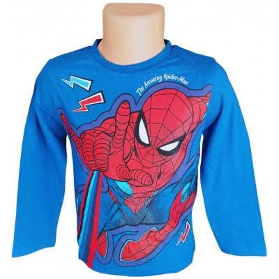 Sun City Chlapecké tričko SPIDERMAN blesky dlouhý rukáv Šedá – Zboží Dáma