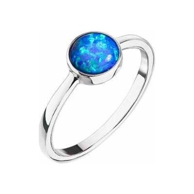 Evolution Group Stříbrný prsten s modrým opálem 15001.3 – Zboží Dáma