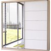 Šatní skříň Idzczak Bella 03 183 cm se zrcadlem a posuvnými dveřmi Stěny bílá / dub