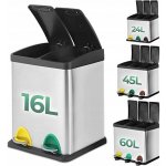 Jago Odpadkový koš pedálový nerezová ocel 2 x 8 L JG87842 – Hledejceny.cz