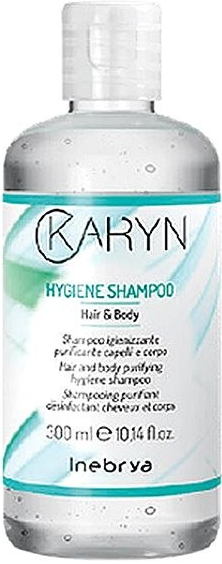 Inebrya Karyn Hygiene dezinfekční čisticí šampon na vlasy a tělo 300 ml