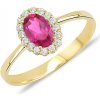Prsteny Lillian Vassago Zlatý prsten s rubínem a zirkony LLV11 SGR002