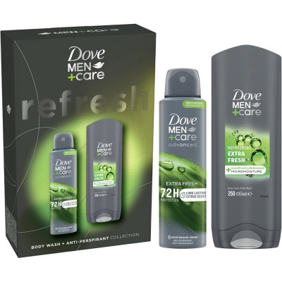 Dove Relaxing Care sprchový gel Renewing 250 ml + antiperspirant sprej Powder Soft 150 ml dárková sada – Zboží Mobilmania