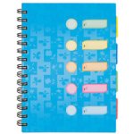 Argus Spirálový blok s rozřaďovačem modrý A4 – Zboží Dáma
