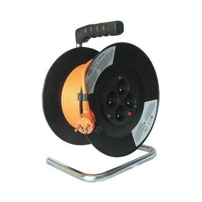 Solight prodlužovací kabel na bubnu PB03 25m 4 zásuvky černý – Zboží Mobilmania