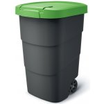 Prosperplast Wheeler 90 l antracit se zeleným víkem NBWB90-362C – Zboží Dáma