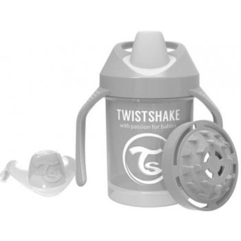 Twistshake nekapající hrneček se sítkem šedý 230 ml