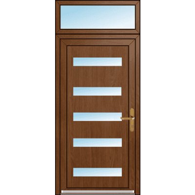OknaDvereNaMiru.cz Vchodové dveře STYL 6300 + Nadsvětlík zlatý dub 110 x 220 cm – Zboží Mobilmania