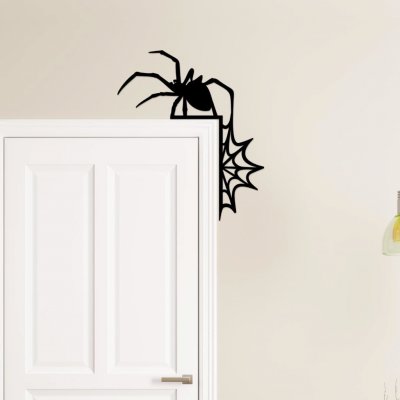 Halloween dekorace PAVOUK Rozměry (cm): 30x35, Barevný vzor: Černá – Zboží Mobilmania