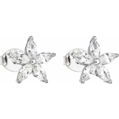 Pavona Stříbrné náušnice se zirkonem bílá kytička 11069.1 – Sleviste.cz