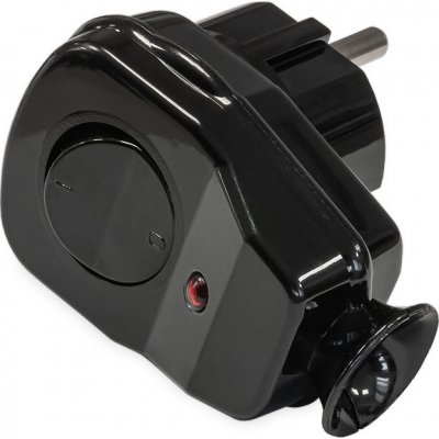 TIMEX vidlice plastová úhlová WT-LK černá s vypínačem a LED kontrolkou, 250V, 16A – Hledejceny.cz