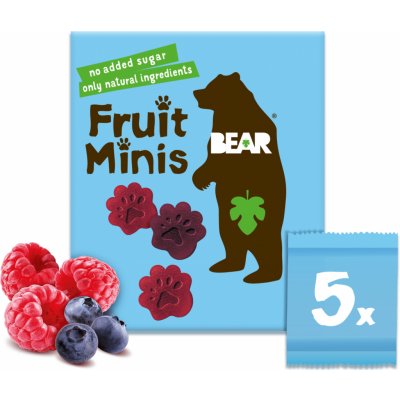 BEAR Minis ovocné malina a borůvka 5x 20 g – Zboží Dáma