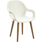 ASKO Židle zahradní ORLANDO akácie/plast bílá – Zboží Mobilmania