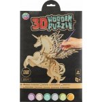 Grafix Dřevěné 3D puzzle 30 dílků + 6 ks akrylových barev Pegas – Hledejceny.cz