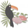 Kreslící šablona Sizzix Thinlist vyřezávací kovové šablony tropický pták