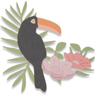 Sizzix Thinlist vyřezávací kovové šablony tropický pták