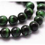 NUBIO Přírodní tygří oko - korálky, černozelené, 8 mm – Sleviste.cz