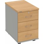 Hobis K 33 Z N 3 zásuvky napříč 60 cm dub šedá – Hledejceny.cz