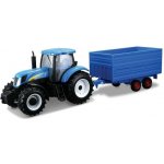 Bburago Farm Tractor New Holland W8 s vlečkou 1:32 – Zboží Mobilmania