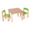 Dětský stoleček s židličkou Hajdalánek stolek Maty + židličky Luca zelená zelená