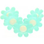 plastový knoflík kytička tyrkysová – Zboží Dáma