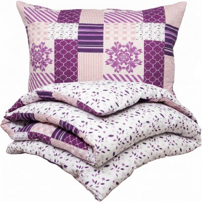 4Home krep povlečení Patchwork violet 140x200 70x90 – Zboží Dáma