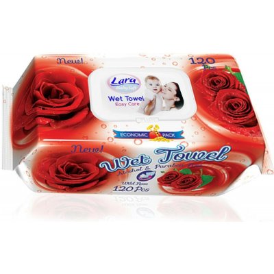 Lara vlhčené ubrousky wild rose 120 ks – Hledejceny.cz