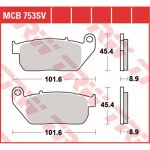 Přední brzdové destičky TRW / Lucas Harley-Davidson XL 1200 L Sportster Low 2007 - 2009 směs SV | Zboží Auto
