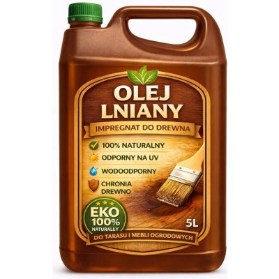 LNĚNÝ OLEJ 5L Impregnace na Dřevo EKO Přírodní Terasa Nábytek – Hledejceny.cz
