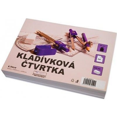Čtvrtka kladívková bílá A4 250 g/m2 200 ks – Zboží Dáma