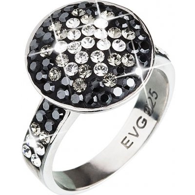 Evolution Group prsten se Swarovski Elements 35015.3 JET – Zboží Mobilmania