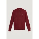 Gant Cotton Cable Half Zip Plumped Red – Zboží Mobilmania