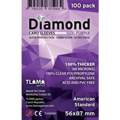 Tlama Games Diamond Purple 56x87 obaly na karty – Zboží Dáma