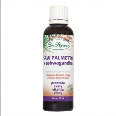 Dr. Popov Saw Palmetto + Ashwagandha, originální bylinné kapky, 50 ml – Hledejceny.cz