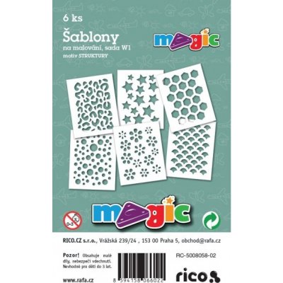 Magic papírové šablony sada W1 Struktury – Zbozi.Blesk.cz