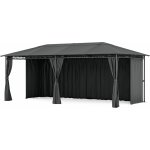 Blumfeldt Mondo 3x6 altán s kovovým rámem a 4 bočními stěnami Béžová – Zboží Mobilmania