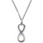 Šperky4U Ocelový řetízek s přívěškem ležatá osmička OPD0079 – Zboží Mobilmania