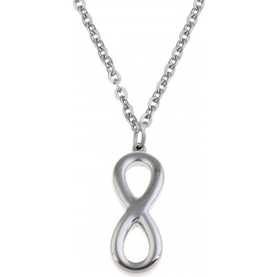 Šperky4U Ocelový řetízek s přívěškem ležatá osmička OPD0079 – Zboží Mobilmania