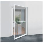 Livarno Home Hliníkové dveře s ochranou proti hmyzu a upínacím rámem, 120 x 240 cm bílá – Zboží Mobilmania