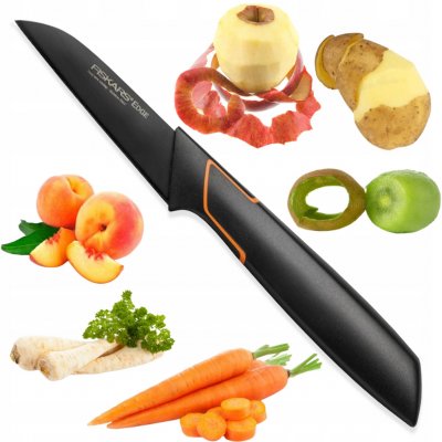 Fiskars Nůž na zeleninu a ovoce z nerezové oceli EDGE 8 cm – Zboží Mobilmania