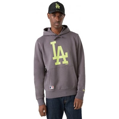 New Era Seasonal Team Logo Hoody MLB Los Angeles Dodgers Graphite Black/Neon Green