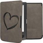 KW Mobile Brushed Heart KW5574703 pro Pocketbook 614/615/624/625/626 tmavě šedé – Zboží Mobilmania