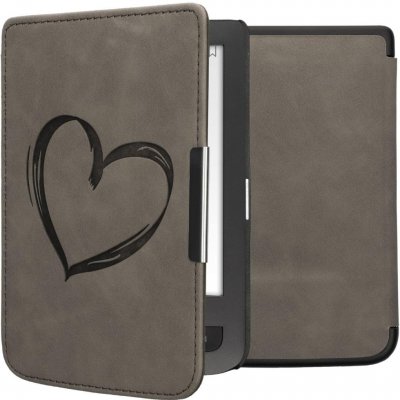 KW Mobile Brushed Heart KW5574703 pro Pocketbook 614/615/624/625/626 tmavě šedé – Zboží Mobilmania