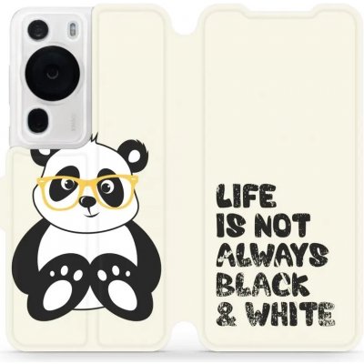 Pouzdro Mobiwear Flip Huawei P60 Pro - M041S Panda - life is not
