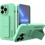 Pouzdro Wozinsky Flexibilní silikonové se stojánkem iPhone 13 Pro mint – Zboží Mobilmania