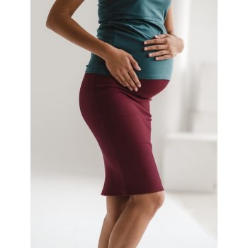 Těhotenská sukně Tummy Burgundy