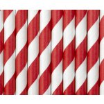 PartyDeco Papírové brčka červené 10 ks – Sleviste.cz